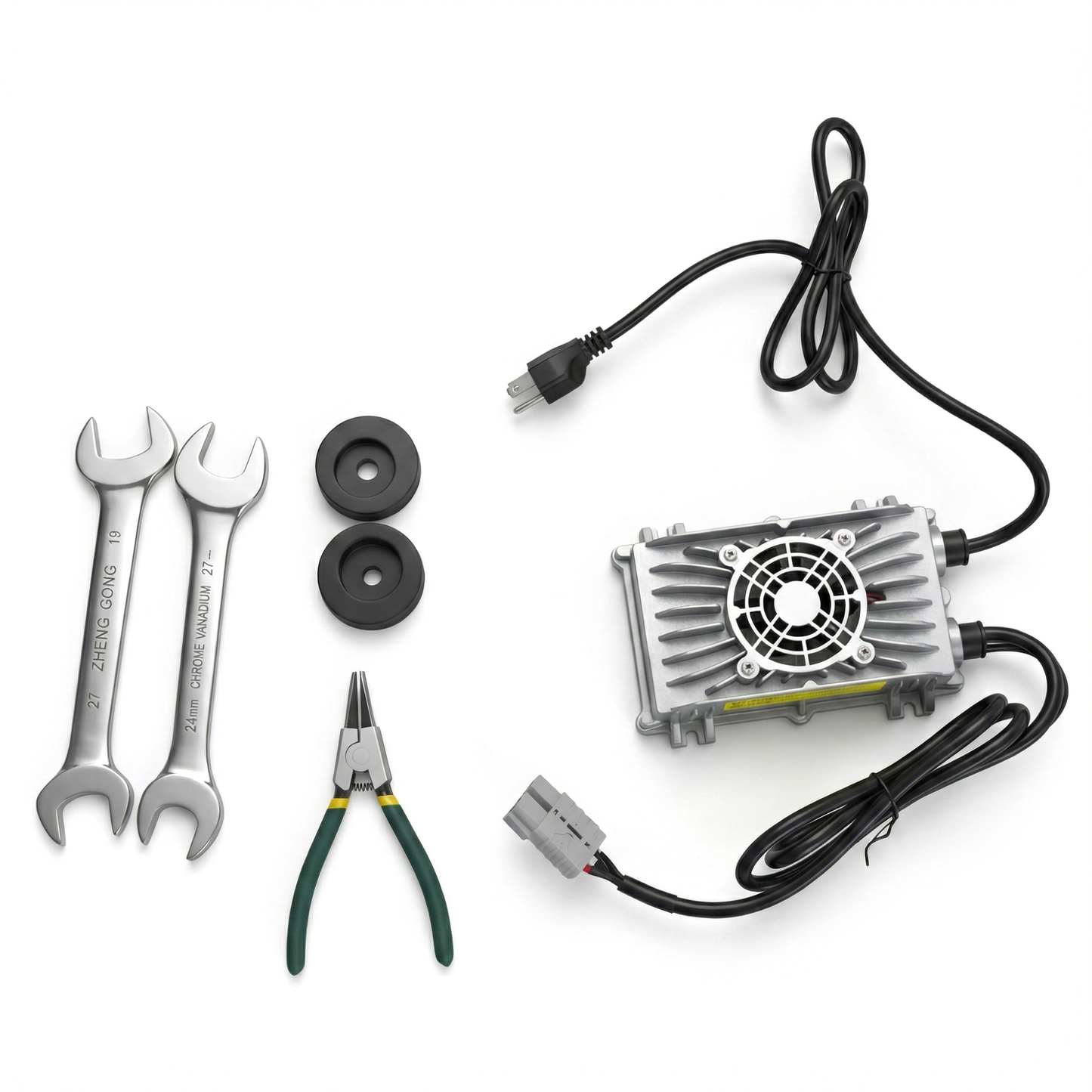 PS3300FEAS-3M Fully Electric Pallet Stacker – 3300 lb Capacity, 118” Lift Height, Adjustable Straddle Legs, Walk-Behind Warehouse Stacker