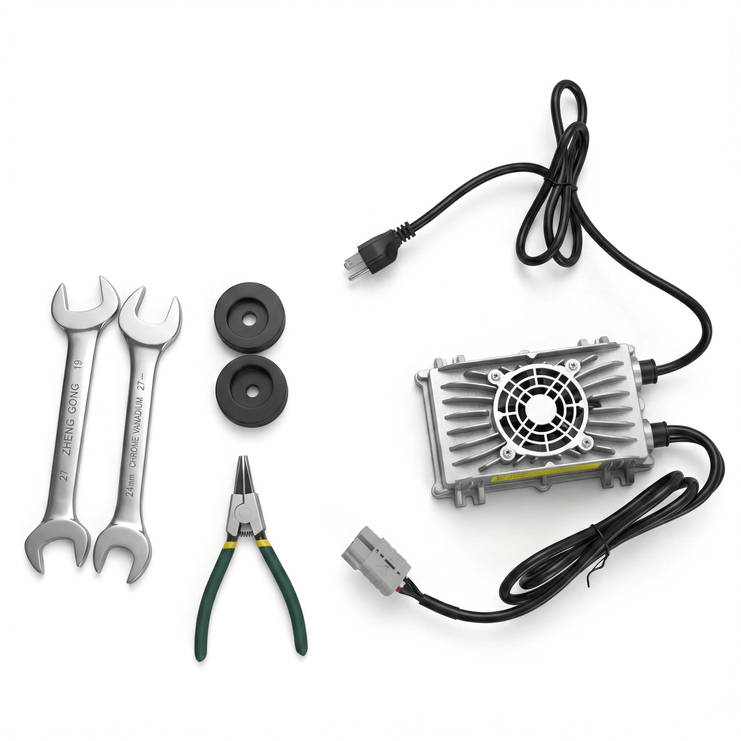 Electric Pallet Stacker 3300lb - 118" Lift, Straddle Legs