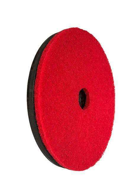 Pad holder for SUNMAX floor scrubber machines with red burnishing pad for RT50 and RT70 models