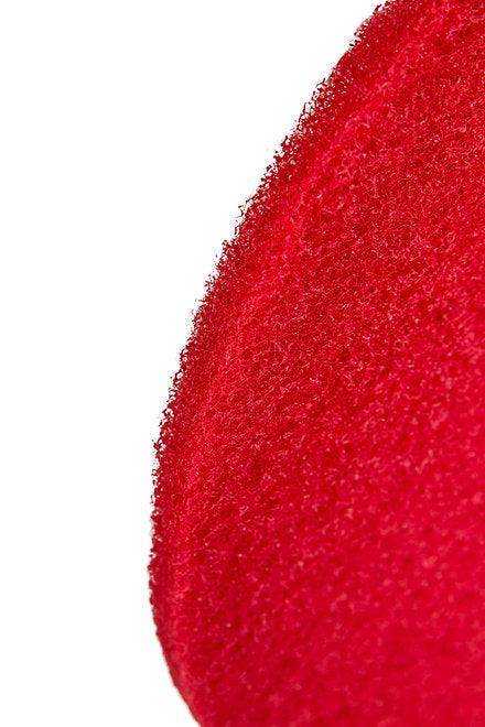 22-inch red floor scrubber burnishing pad for commercial and industrial cleaning, pack of 5