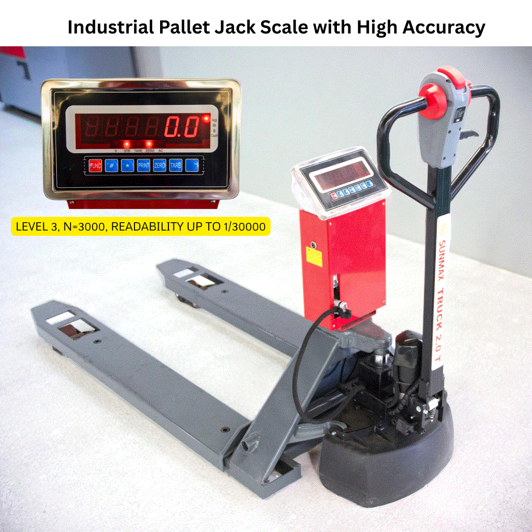 PT4400W Electric Pallet Jack with built-in high-accuracy scale and electronic brake for industrial material handling