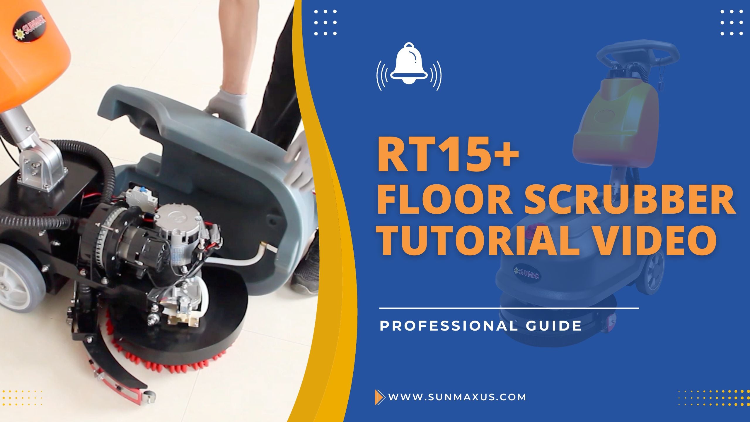 Load video: How to use RT15 floor scrubber