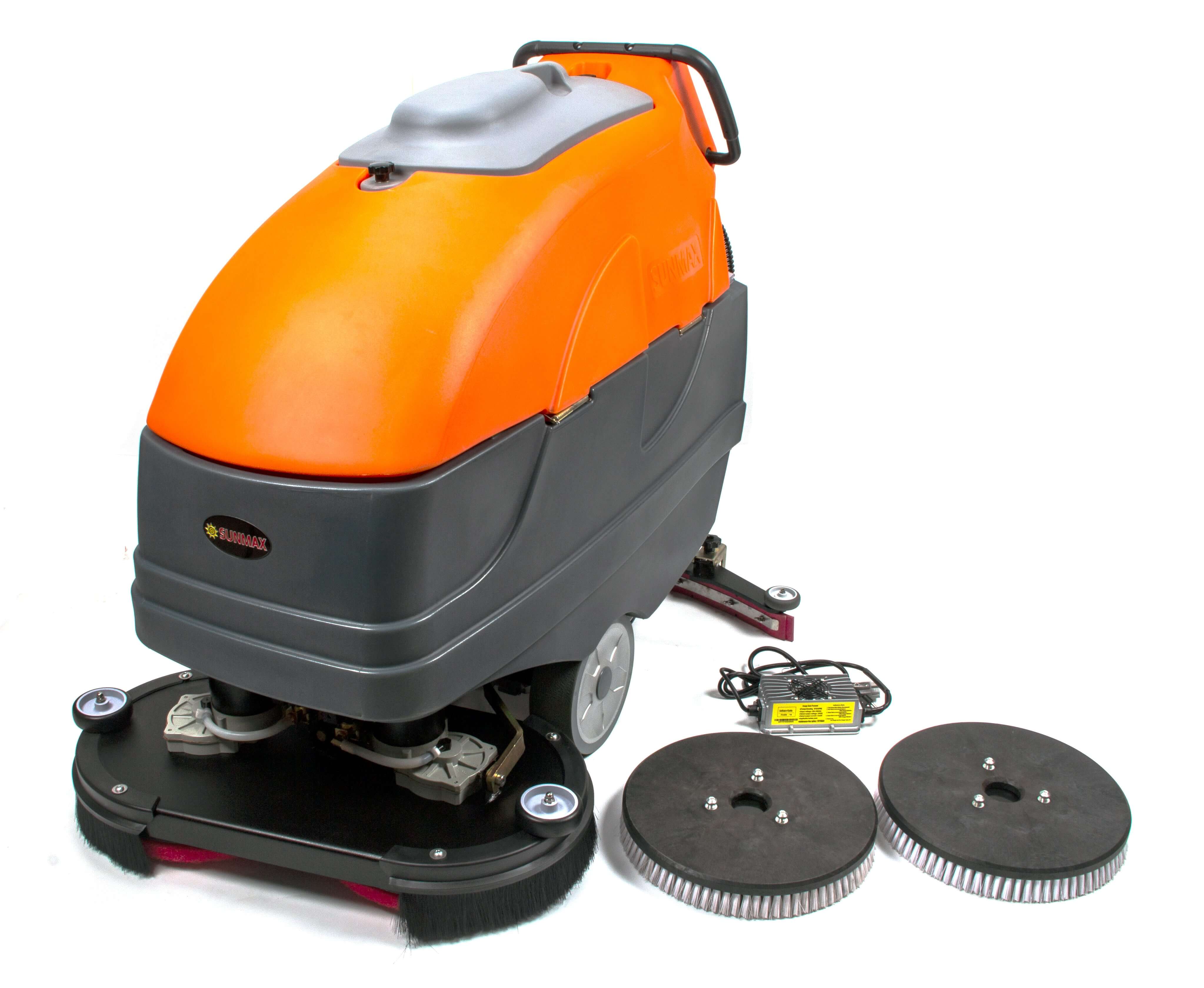 RT15 14 Walk-behind Floor Scrubber Machine, Heavy Duty Brush, 14500  sqft/h, Cordless Rechargeable Battery