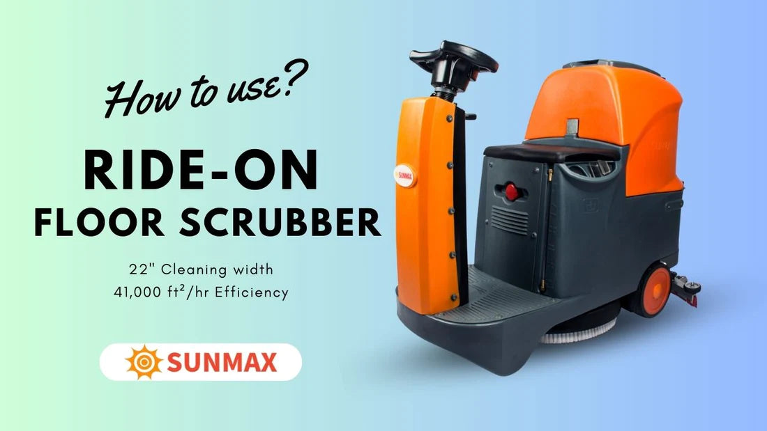 Load video: How to use Ride-on floor scrubber