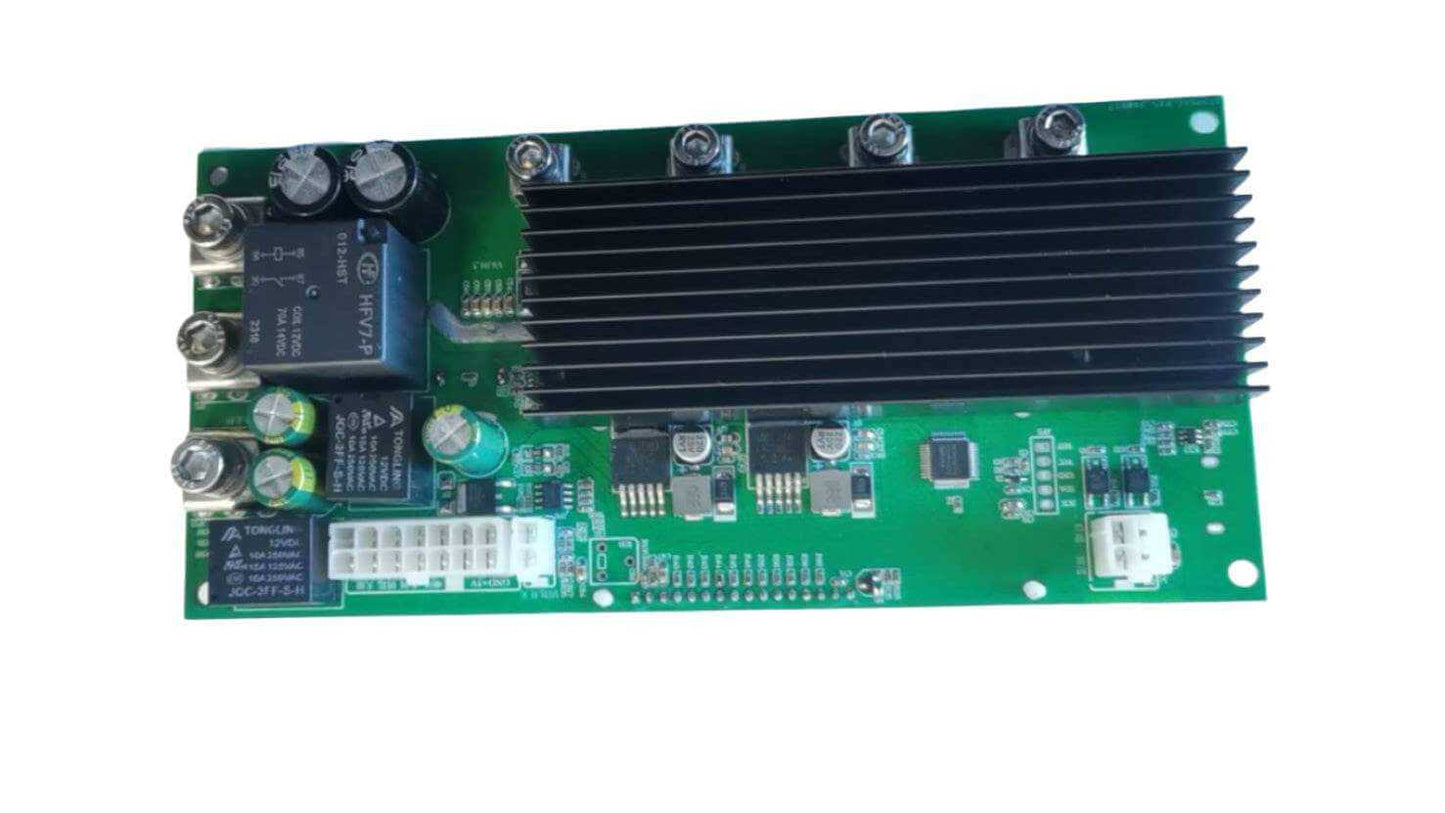 Control circuit board for SUNMAX RT50 and RT50D series floor scrubber machines with connectors and heat sink