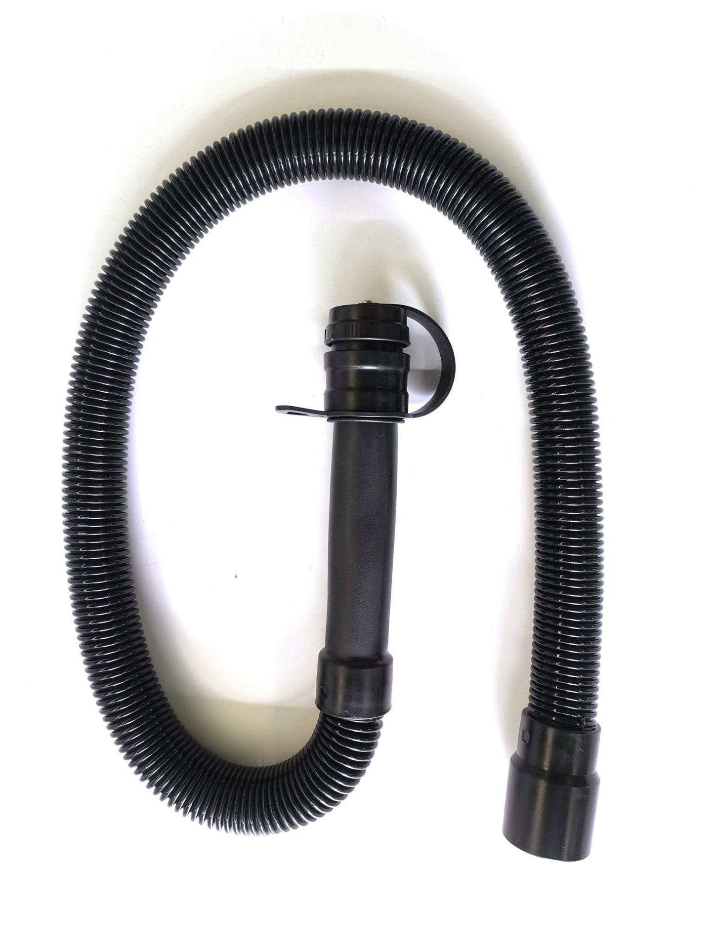Black drain hose for SUNMAX RT70 ride-on floor scrubber machine, 71.65 inches long, 1.57 inch diameter