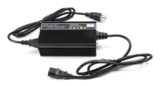 Lead-acid battery charger for SUNMAX RT15 floor scrubber with safety features and power cords