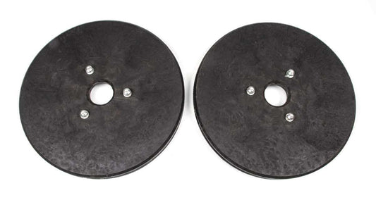 Pair of black circular pad driver holders for SUNMAX RT120 floor scrubber machine, pack of 2