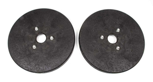 Pair of black circular pad driver holders for SUNMAX RT120 floor scrubber machine, pack of 2