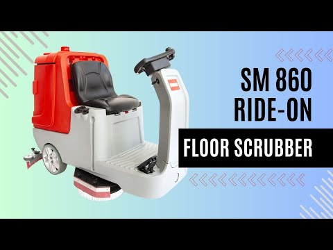 SM860 34" Ride-On Floor Scrubber Dryer Machine