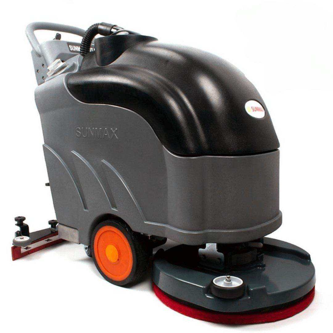 SUNMAX RT50D self-propelled floor scrubber with 22-inch cleaning width and 36,000 sqft/h productivity
