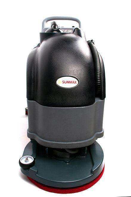 SUNMAX RT50D self-propelled floor scrubber with 22-inch cleaning width and 36,000 sqft/hr capacity