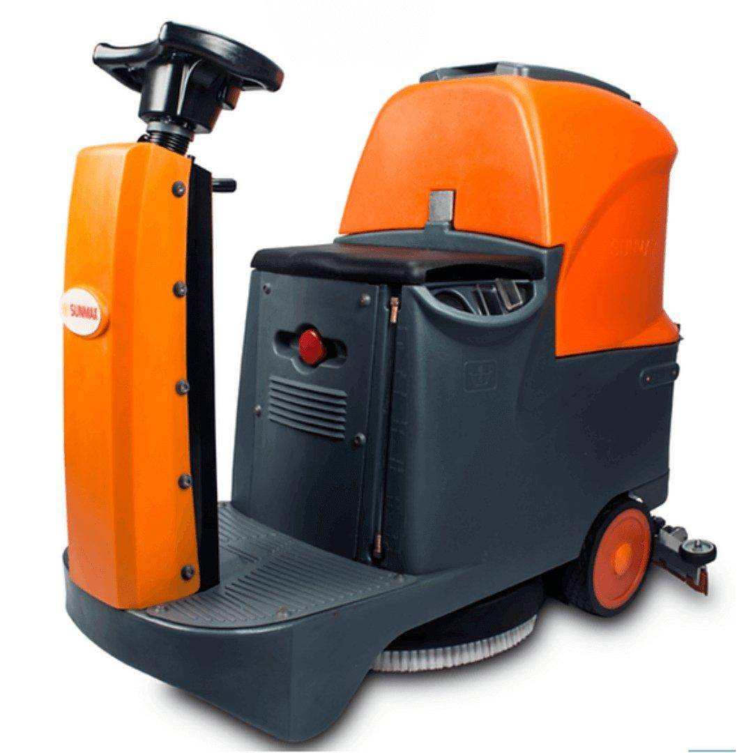 RT70+ Industrial Ride On Floor Scrubber machine with lithium battery and 22-inch cleaning path for large-scale floor cleaning