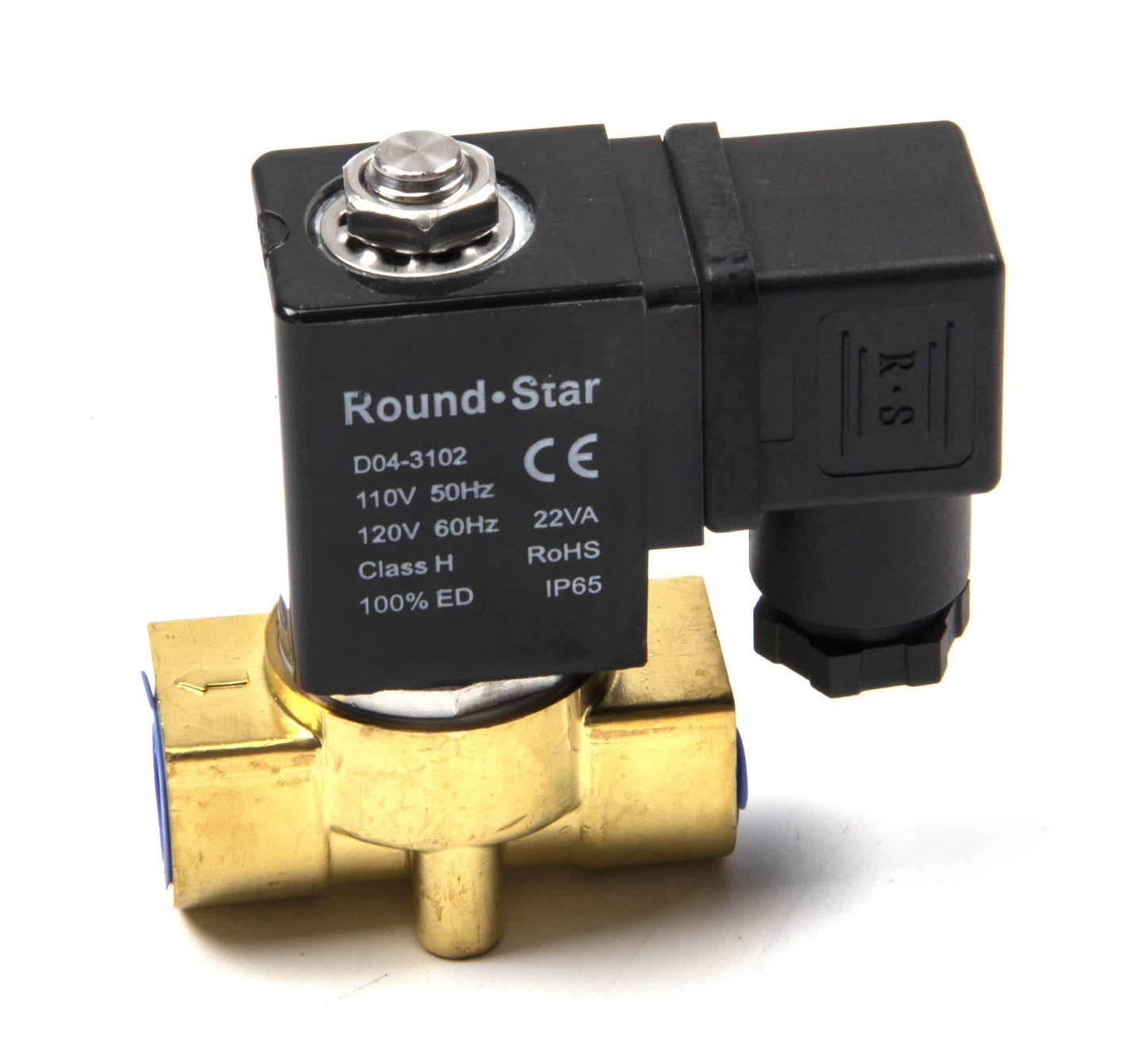 Solenoid valve for SUNMAX RT50AC floor scrubber machine brass body with black coil assembly