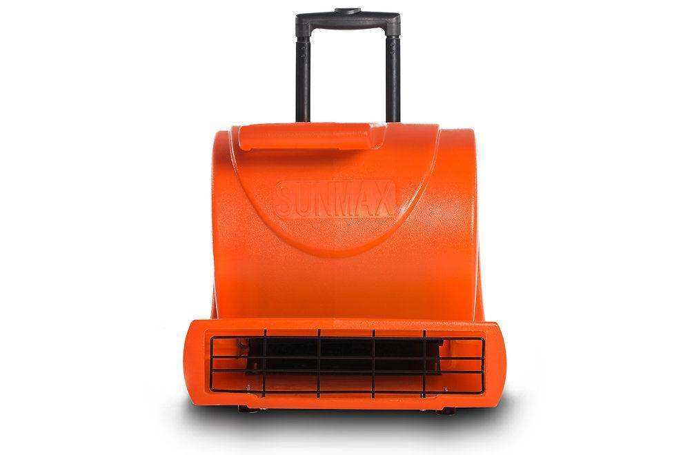 SUNMAX RT900A industrial orange air mover blower with handle and front grille for carpet drying and floor drying up to 5000 CFM airflow