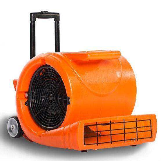 SUNMAX RT900A 5000 CFM orange industrial air mover with wheels and handle for carpet drying and floor ventilation