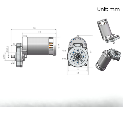 Brush Motor 24V for RT50 & RT70