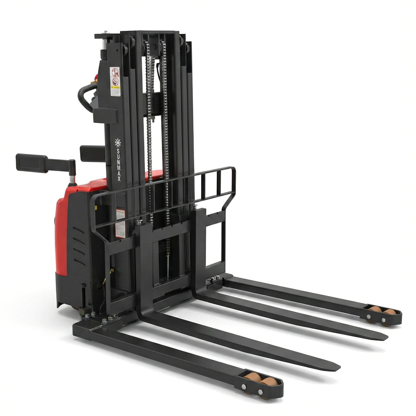 PS3300FEAS-3M Fully Electric Pallet Stacker – 3300 lb Capacity, 118” Lift Height, Adjustable Straddle Legs, Walk-Behind Warehouse Stacker