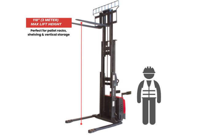 PS3300FEAS-3M Fully Electric Pallet Stacker