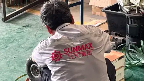 The technician is testing the machine