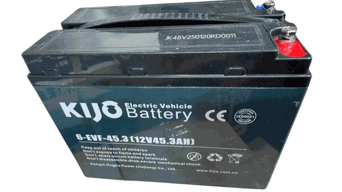 Lead-acid battery for SUNMAX RT15 14-inch floor scrubber machine, 12V 45Ah, electric vehicle battery pack