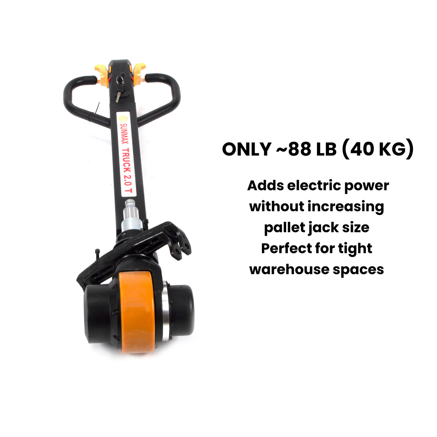 PT4400-HD218 / HD258 Electric Add-On Drive Bar – 4,400 lb Lithium Power Assist for Manual Pallet Jacks