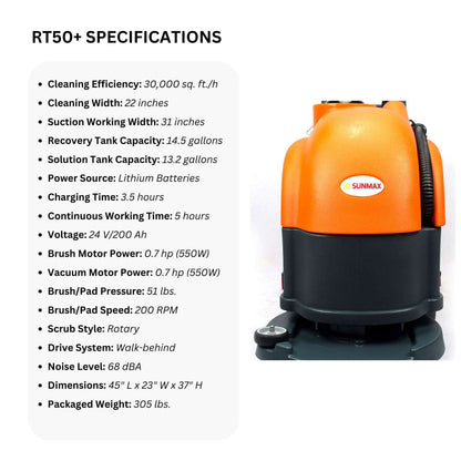 RT50+ Lithium Warehouse Floor Cleaner