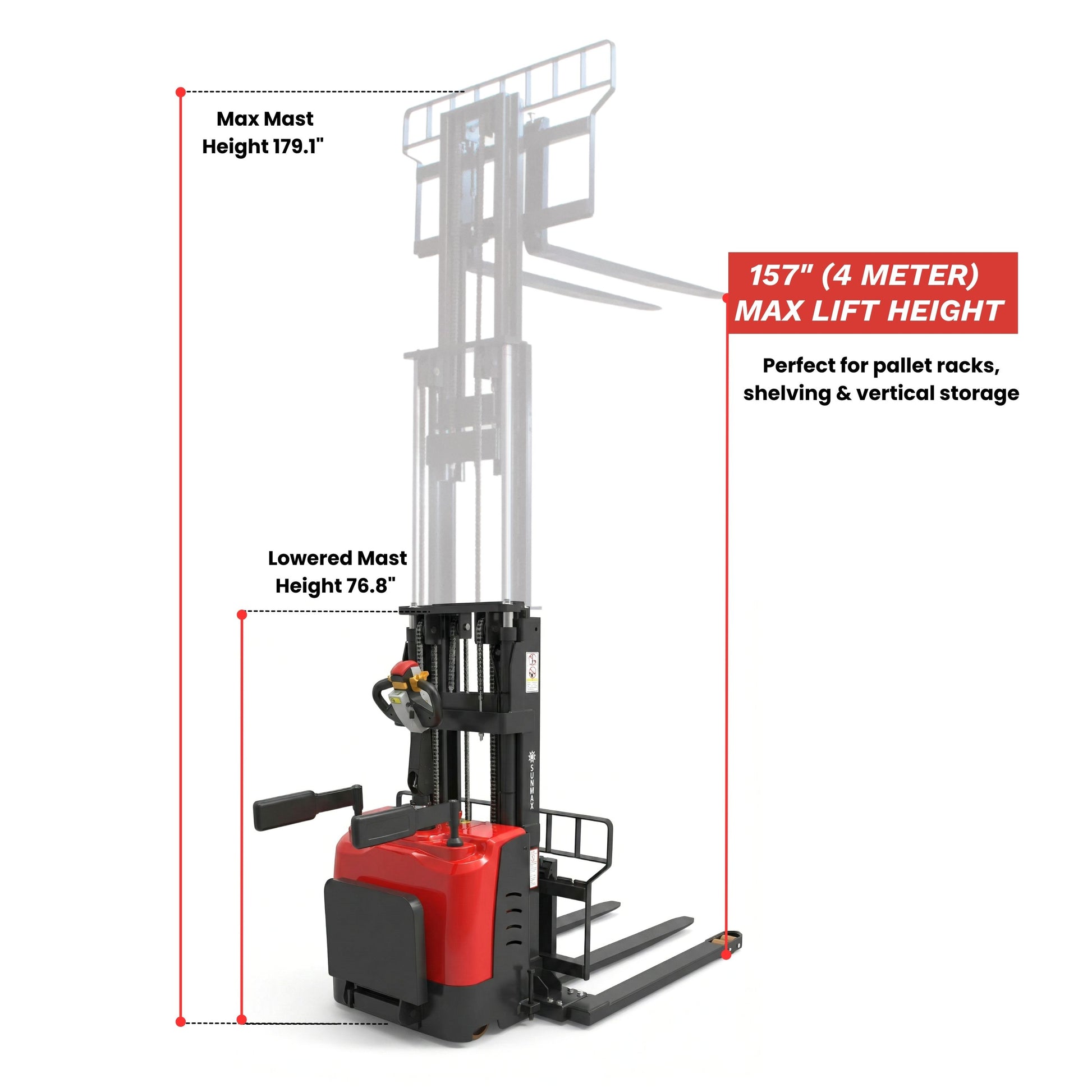 PS3300FE-4M Full Electric Pallet Stacker 