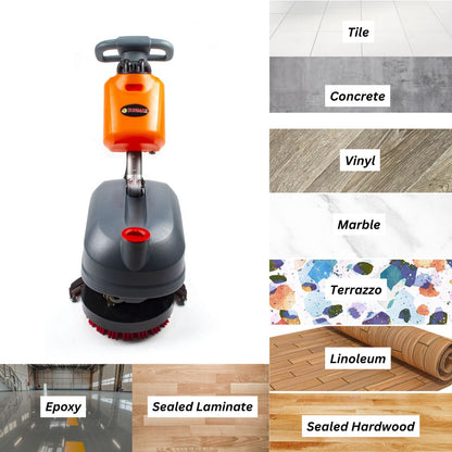 RT15 14" Compact Walk behind Floor Scrubber