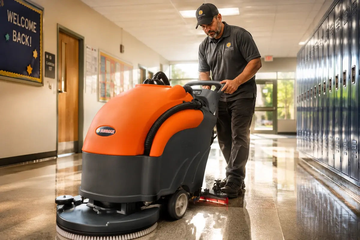RT50 Commercial Floor Scrubber For School Cleaning