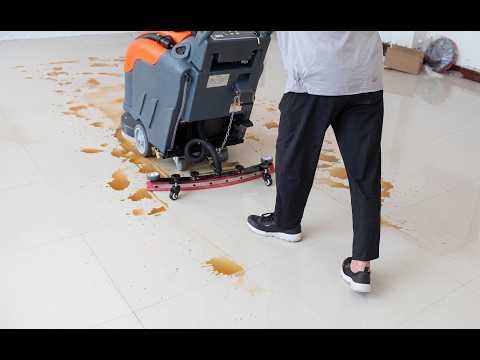 Walk-Behind Commercial Floor Scrubber