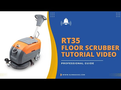 RT35 17" Walk-behind Floor Scrubber Machine, 19000 sqft/h, with Anti-Collision Wheel