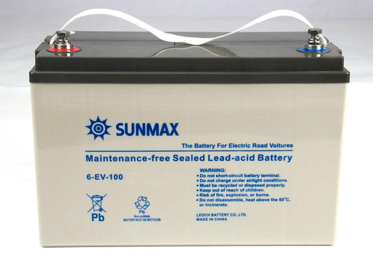 Rechargeable Batteries for Sunmax RT50 Walk - Behind Floor Scrubber Dryer, Lead - acid, 24V, Set of 2 - SUNMAXSUNMAXACCESSORIES