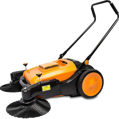 RT980S 38" Manual Push Powered Floor Sweeper, Triple Brooms, 38000 Sqft/h Efficiency - SUNMAXSUNMAXCleaning Machine